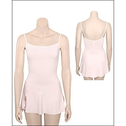 NYCB Pirouette Camisole Leotard Style #: 1076. This NYCB Camisole Leotard has an attached split side skirt, NYCB embroidered logo on back. Front shelf bra lining.