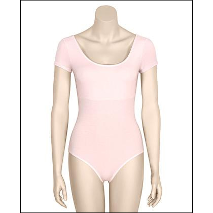 Danskin - Women's Short Sleeve Leotard Style #: 1174. This classic short-sleeve leotard is a basic in any dancers wardrobe.Short Sleeves,Modified Leg line,Built in shelf bra lining.Scoop front,and slightly lower scoop back.