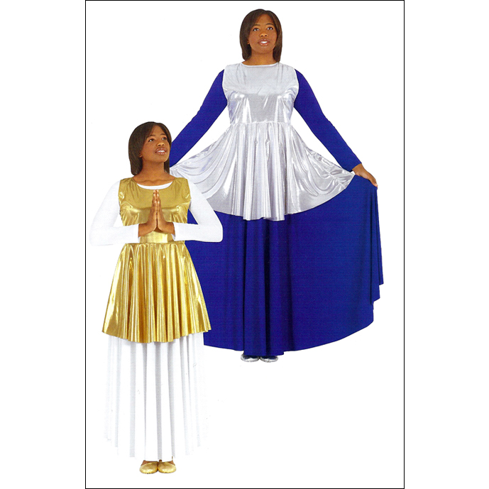 Adult Peplum Tunic Style #: Euro-14824. Adult Peplum Tunic. Shown in picture with White and Royal Dresses #512- sold separatley.
<li> limited stock item. Allow two weeks for shipping. If unable to wait two weeks please call to check availablity.<br>