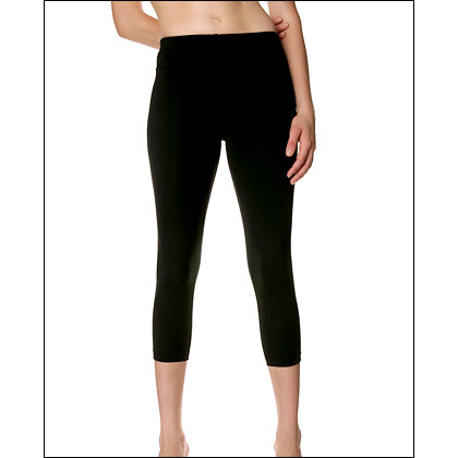 Women's Supplex®/Lycra® Capri Pant Style #: 1561. "Just like Danskin"-Capezio has duplicated Danskin's famous fit and Supplex fabric to create these fitted Caperi Leggings. Features exclusive "Stretchfit Body" construction for maximum compression throughout the hip area, providing maximum support during higher impact activities.<br>
<br>
Product Features:
<li>CoolMax® gusset 
<li>Inseam approximately 23" 
<li>Made in USA