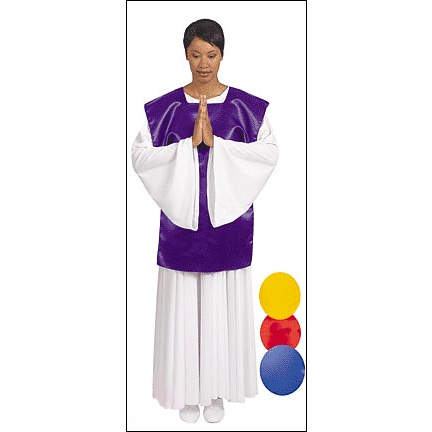 Liturgical Ephod Style #: 15743. Washable Square Cut Satin ephod.