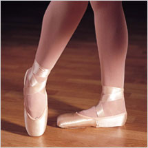 Capezio--"Infinita" Child Pointe Shoes Style #: 183X. Made for dancers with a medium to narrow forefoot and tapered toes. Due to its longer vamp, this shoe is also suited for dancers with longer toes. Students enjoy the long-lasting consistency of the toe box and the arch flexibility of the 3/4 skived shank. This type of shank allows you to get over the shoe while building foot strength. The heel cut also enhances your line.