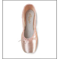 Capezio - "Plié-I" Pointe Shoes Style #: 196. Well suited for dancers with a square forefoot and fairly even, medium to short length toes. Students will appreciate the constancy and durability of the toe box and the comfort of the light side wings. The moderate strength shank supports your arch and provides resistance to help strengthen your foot. The vamp extends beyond the toe box to give you support en pointe and flexibility when transitioning from flat to pointe.