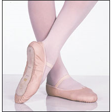 Capezio-Full Sole Leather Ballet Slippers Style #: 205C. Capezio®'s Daisy is a perfect choice for the beginner. This leather ballet slipper features an all over dainty cotton daisy print lining, anchored drawstring, along with an inside student ID tag. The Daisy offers functions and superior fit at an excellent price.