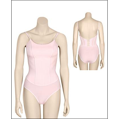 Women's Cotton With Lycra Corset Back Camisole Leo Style #: 2223. This camisole leotard features a corset back detail, princess seaming and a high cut jazz leg. The bodice is front lined has a front lining for modesty and for modesty and comfort.