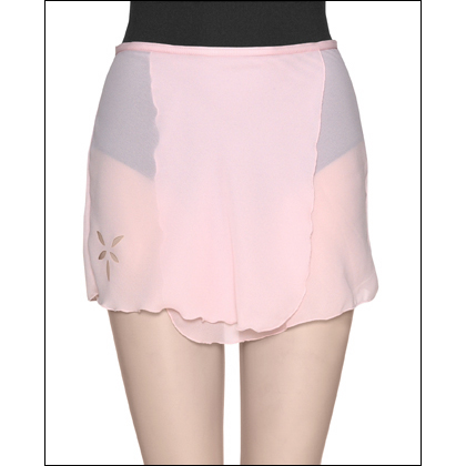Women's Laser Cut Motif Wrap Dance Skirt Style #: 2618. Sheer and graceful, our georgette wrap skirt features a laser cut motif for a splash of style and a softly lettuce-edged finish.

