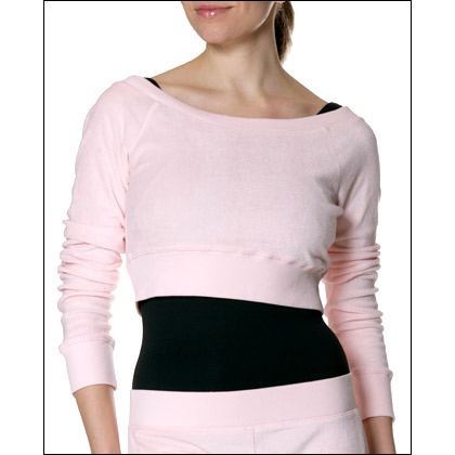 New Women's Terry Separates Reversible Ballet Neck Style #: 2829. Twice as Nice… Our super soft terry reversible top fits like a dream and offers two terrific ways for you to wear it -- choose the classic ballet neckline or sleek faux wrap front. Either way's a winning look!<br>
<br>
Product Features
<li>75% cotton 25% nylon 
<li>Reverses to a ballet or faux wrap neckline 
<li>Comfy raglan sleeve 
<li>Ribbed collar, cuff and hem 
<li>Made in USA and Imported