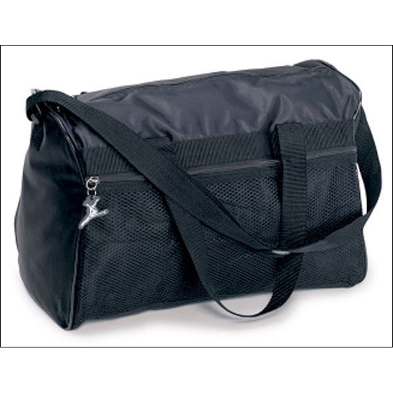 Jr. Pro Bag Style #: ACC29. 29. Four inner shoe pockets. Outer solid pocket for privacy with zipper. Outer mesh pocket for damp gear.
<BR><BR>
16" W x 11" H x 8 1/2" D