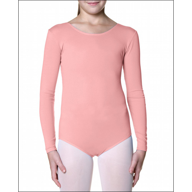 Danskin-Girls Long Sleeves leotard Style #: 2907/ TB134C. Layered or Alone… Our classic long sleeve leotard is a versatile piece for cheer or dance. Worn solo, it gives your active young lady the flexibility she needs; pair with a dance skirt for class or recitals; or layer it under uniforms for added warmth. Crafted in a sleek high performance antimicrobial fabric that fits and feels great.<br> <br>
Features:<br>
<li> New high performance Stretch Tech Nylon 
<li> Superbly soft antimicrobial fabric feels great and inhibits bacterial growth 
<li> Wicks away moisture to quickly dry 
<li> Sleek compression fit 
<li> Provides exceptional coverage+G2 
<li> Made in USA and Imported