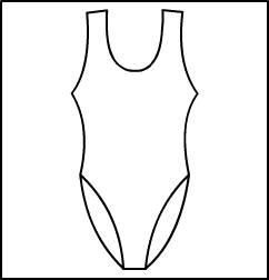 Tank Leotard with Modified Leg Style #: 301-801. Tank Leotard with lower cut legline.*** NON STOCK- MADE TO ORDER ITEM.  WILL SHIP IN TWO (2) WEEKS.***FINAL SALE.***