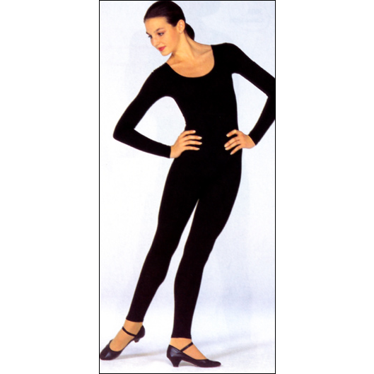 Budget Long Sleeves Unitard Style #: 114. Classic long sleeves,scoop neck,ankle length unitard. Matte nylon material.
FOR MANY MORE UNITARD STYLES AND COLORS CHOICES REFER TO THE "MADE-TO-ORDER" UNITARD CATEGORY.
