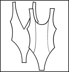 Tank Thong Leotard Style #: 304-804. Tank Thong Leotard with Low Back and Princess Seams.  ***NON-STOCK ITEM.  ALLOW TWO (2) WEEKS FOR SHIPPING; FINAL SALE.***