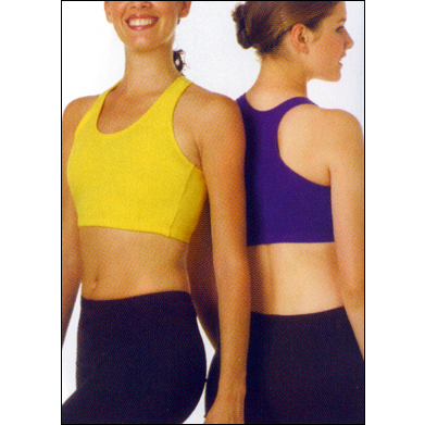 Qwik-Wik Front lined Racer Back Bra Style #: 308. Qwik-Wik Front lined Racer Back Bra Top.Sporty and Supportive styling.