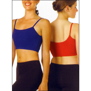 Cami Bra Top Style #: BT-3703. Secure camisole bra features a qwik-wik front lining. Adjustable bra straps. Sporty and Supportive styling.
<li> Limited stock item, Please allow 2-weeks for shipping.
