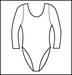 Long Sleeve Scoop Neck Leotard Style #: 312-812. Long Sleeve Scoop Neck Leotard*** NON STOCK- MADE TO ORDER ITEM.  WILL SHIP IN TWO (2) WEEKS.***FINAL SALE.***
