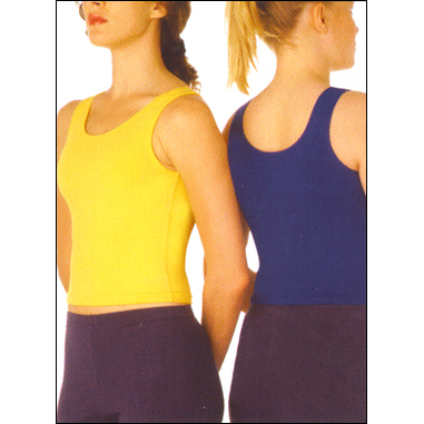 Long Line Midriff Bra Top Style #: 312. Long Line midriff bra top with a regular scoop back.Features a qwik-wik front lining.Sporty and Supportive styling.
