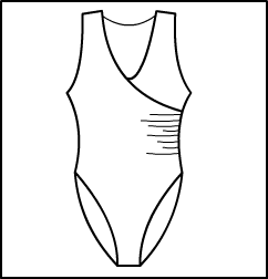 Sleeveless Wrap Leotard Style #: 330-830. Sleeveless Wrap Leotard*** NON STOCK- MADE TO ORDER ITEM.  WILL SHIP IN TWO (2) WEEKS.***FINAL SALE.***