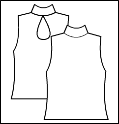 Mock Neck Sleevless top W / Key hole back Style #: 3308-8308. Mock Neck Sleevless top W / Key hole back