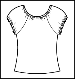 Short Sleve peasant top Style #: 3309-8309. Short Sleve peasant top