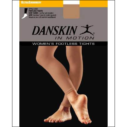 Women's UltraShimmery Footless Tight Style #: 3331. These ultra shimmery footless tights provide extra sheen for any performance. These tights are perfect for cheer, color guard or costumes.<br>
Product Features<br>
<li> CoolMax® gusset 
<li> Sewn on waistband 
<li> Made in USA