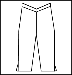 V front Capri Pant with slit Style #: 3411-8411. V front Capri Pant with slit