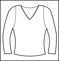 V-Front Long Sleeve Top Style #: 3417-8417. V-Front Fitted Long Sleeve Top ***Non-stock item.  Allow two(2) weeks for shipping; final sale.***