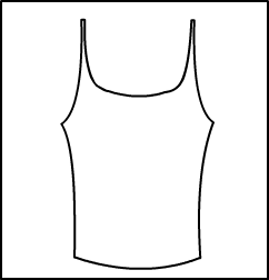 Men'sTank Cami Top Style #: 3418-8418. Men's Thin strap Tank Top.waist Length.