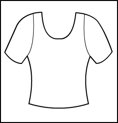 Short sleeve top waist length Style #: 342-842. Short sleeve top waist length.