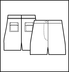 B.T. 2 Pocket Style #: 3424-8424. 3” inseam bike Short with 2-pockets