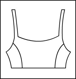 Camisole Princess Style #: 344-844. Camisole scoop neck bra top with princess seams.Front lined.