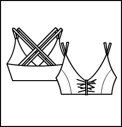 Camisole Princess Style #: 3448-8448. Camisole Bra Top with double criss-cross straps,pinched front, and princess seams.Front lined.