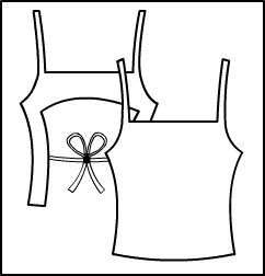 Camisole Tie back top Style #: 3464-8464. Camisole Tie back top.  ***Non-stock item.  Allow two(2) weeks for shipping; final sale.***