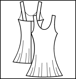 Tank Dress Bra Lined Style #: 3602-8602. Flapper Tank Dress with Bra Lining.