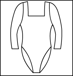 Long Sleeve Square Neck Leotard Style #: 361-861. Long Sleeve Square Neck Leotard.  ***NON-STOCK ITEM.  ALLOW TWO (2) WEEKS FOR SHIPPING; FINAL SALE.***