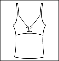 Cami Deep Pinch Front Top Style #: 36505. Cami Deep Pinch Front Top. ***NON-STOCK ITEM. ALLOW TWO (2) WEEKS FOR SHIPPING; FINAL SALE.***