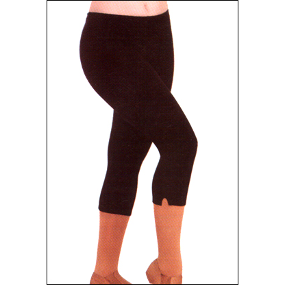 Low Rise "fitted" Crop Pant Style #: 369L. Low rise, fitted, crop pants with side vents. Stretchy Cotton/Lycra fabric.