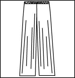 Pleated Comfort Pant Style #: 3706-8706. Pleated elastic waist allowes for comfort of movement.Ideal for yoga or weekend wear.