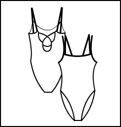 Double Loop Back Cami Leotard Bra Lined w contrast Style #: 3758BND. Double Loop Back Cami Leotard Bra Lined w contrast Binding. ***NON-STOCK ITEM. ALLOW TWO (2) WEEKS FOR SHIPPING; FINAL SALE.***