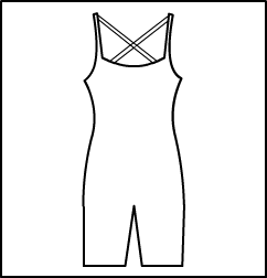 Camisole Criss cross biketard Style #: 377-877. Camisole Criss cross biketard.  ***Non-stock item.  Allow two(2) weeks for shipping; final sale.***