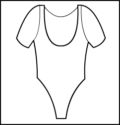 Short Sleeve Thong Leotard Style #: 381T-881T. Mens Short Sleeves Leotard.Thong Back.