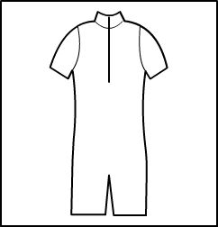 Short Sleeve Zip Front Biketard Style #: 388-888. Men's Short Sleeve Zip Front Bike-Unitard.