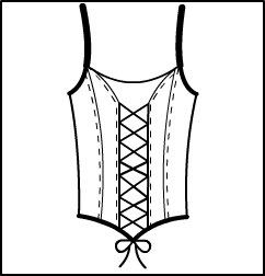 Front Lace Bustier Style #: 3964-8964. 