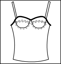 Camisole Top w/ Bra Cup Detail Style #: 3965-8965. 