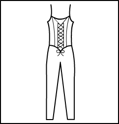 Lace Up Front Unitard Style #: 3971-8971. Lace up front unitard.  ***Non-stock item.  Allow two(2) weeks for shipping; final sale.***