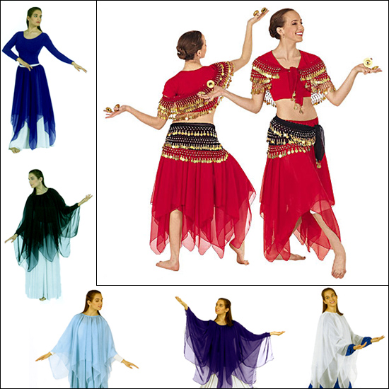 Double Handkerchief Skirt Style #: 39769. Double layer,elastic waist,handkerchief skirt.(Shown in picture with coined skirt/shawl #86905-sold separately).Refer to our Modern Dance Shoes category for Belly-Dancing shoes and sandals.