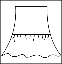 One ruffle Pull On Skirt Style #: 3980-8980. One ruffle Pull On Skirt. ***NON-STOCK ITEM. ALLOW TWO (2) WEEKS FOR SHIPPING; FINAL SALE.***