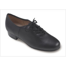 Capezio Men's Oxford Style #: 445. Full grain leather mens Character/tap shoes. Scored leather sole & 1" leather heel lift. Moisture absorbant, brushed cotton socklining, lining & heel counter. Cotton laces.A great character shoe which can also be worn for streetwear.Available by "Capezio" in Black leather -sizes:6-12 in M & W widths . Also available by "Danshuz" in White leather and Black Patent Leather in sizes:3-13 M width only.