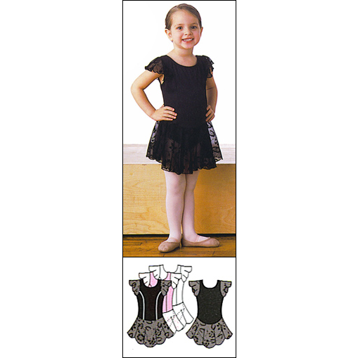 Skirted Flutter Sleeve Leotard Style #: 4831. Skirted Flutter Sleeve Leotard features front princess seams and a self front lining.