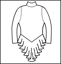 Long Sleeve Moc Neck Zip back Skating Dress Style #: 501-1501. Long Sleeve Moc Neck Zip back Skating Dress.