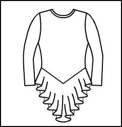 Long Sleeve Crew Neck skating dress W/ Keyhole Bac Style #: 506-1506. Long Sleeve Crew Neck skating dress W/ Keyhole Back